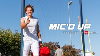 NFL Micd Up Justin Herbert at Chargers 2021 Training Camp  LA Chargers [upl. by Drofnats]