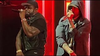 50 CENT brings out EMINEM 2023 Detriot Final Lap Tour Patiently Waiting LIVE [upl. by Ydnew]