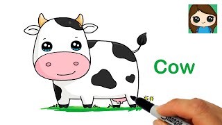 How to Draw a Cow Easy 🐮 [upl. by Foss]