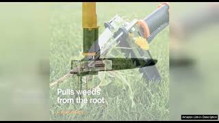 Fiskars 3Claw Stand Up Weeder  Gardening Hand Weeding Tool with 39quot Review [upl. by Lahpos802]