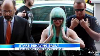 Amanda Bynes Shows Up to Arraignment in Blue Wig [upl. by Yllut]