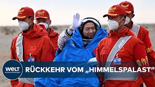 RÜCKKEHR VOM quotHIMMELSPALASTquot Drei chinesische Astronauten beendet sechsmonatige Mission [upl. by Jeddy744]