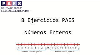 8 Ejercicios de números enteros que podrán salir en la PAES admisión 2025 [upl. by Hartley309]