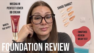 MISSHA M PERFECT COVER BB CREAM  Foundation Review  Swatches Wear Test [upl. by Theta]