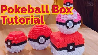 Pokeball Box 3D Perler Quick Tutorial Shorts [upl. by Eslud]