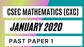 CSEC Mathematics January 2020 Past Paper 1 Question 1  30 [upl. by Oinotnas153]