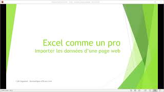 Importer les données dun site web dans Excel [upl. by Swagerty]