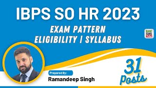 IBPS SO HR Officer 2023 Eligibility and Syllabus [upl. by Yentrac]