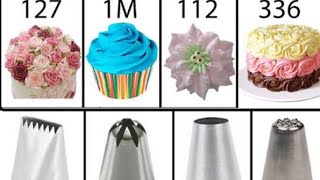 सिर्फ 10 Nozzles से बनाना सीखो 500 केक Designs Nozzle for cake decoration How to use nozzles Cake [upl. by Gildea]