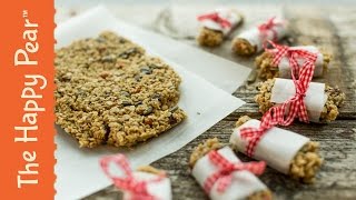 Flapjack  Granola Bar Recipe  Easy Vegan Snack  THE HAPPY PEAR [upl. by Yvan]