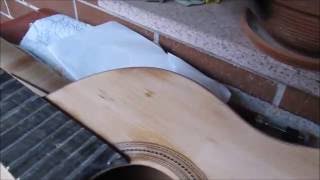 Reparación Pala Guitarra Clásica Parte 2 Arreglar arañazos [upl. by Pippy]