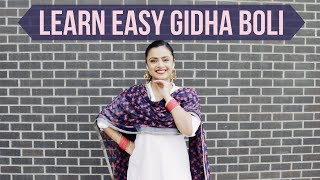 Learn Gidha steps on EASY DEOR Boli  BHANGRAlicious Gidha Tutorial wedding boli [upl. by Boylston]