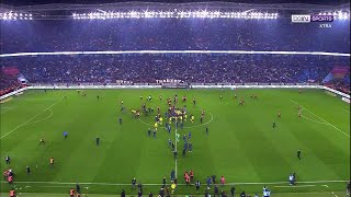 Wild scenes in Turkey as Fenerbahce players clash with fans [upl. by Siuluj757]