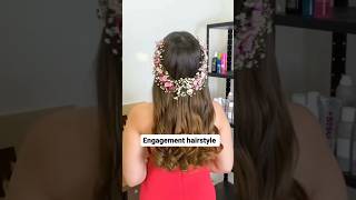 Engagement hairstyle 🤩✨hairstyle hairtutorial beauty makeup engagementhairstyle hair haircare [upl. by Shulamith]