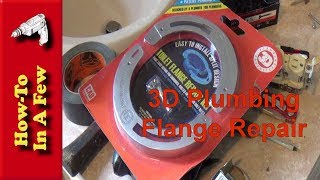 How To Easy Repair of a Broken Toilet Flange [upl. by Novrej853]