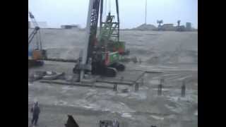 sennebogen 6100 xlr piling rig maasvlakte2 [upl. by Meeka]