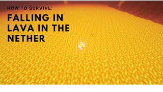 Minecraft tutorial How to survive falling into lava in the nether 116 [upl. by Valerian]