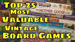 Top 25 Most Valuable Vintage Board Games In 2021 [upl. by O'Malley124]