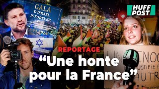 À Paris le « gala de la honte » pour Israël mobilise des milliers de contremanifestants [upl. by Sandstrom]