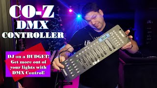 COZ 192 DMX Controller  A review demo and how to start creating DJ Light Shows wo over spending [upl. by Aroled510]