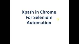 How to Find Xpath In Chrome for selenium automation scripts [upl. by Lesirg]