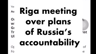 12th meeting to establish special tribunal for war of aggression against Ukraine to be held in Riga [upl. by Lia]