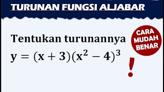 Cara Mudah Menentukan Turunan Fungsi Aljabar [upl. by Aiceila573]