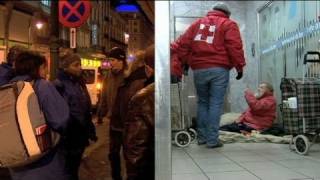 Hilfe für Obdachlose  Mit dem Roten Kreuz in Brüssel unterwegs [upl. by Nwonknu809]