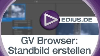 EDIUS Podcast  GV Browser Standbild erstellen [upl. by Ecila]