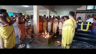 Purnahuti Of Rudra Homa at Banavara Vedike23724 [upl. by Leahplar]