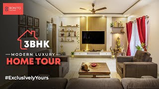 Modern Luxury 3BHK House Design  Exclusively Yours  Bangalore  Bonito Designs [upl. by Htaras]