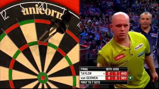 Taylor v van Gerwen  711  FINAL  World Darts Championship 2013 [upl. by Hafirahs]