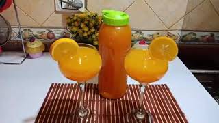 عصير البرتقال والجزر المركز 🍊 طعمة لذيذ وسهل التحضير 😋من مطبخي فاطمة أبوحاتي [upl. by Parthena]