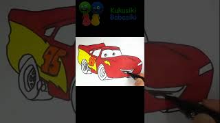 Speedpaint 🚗 Coloring page Lightning McQueen cartoon quotCarsquot 🚗 How to draw McQueen coloring book [upl. by Rowell]