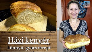 Házi kenyér  Könnyű gyors recept  Teca konyhája [upl. by Charlton]