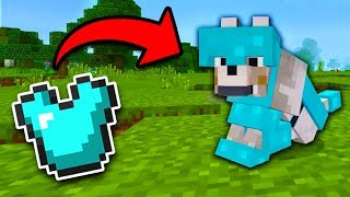 How to get WOLF ARMOR in Minecraft Tutorial Pocket Edition Xbox Addon [upl. by Nydroj]