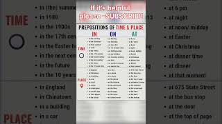 Preposition of place and time🔥🔥preposition english duolingo englishgrammar topprepositionnotes [upl. by Alokin581]