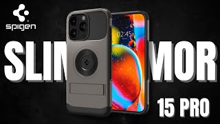 iPhone 15 Pro Spigen Slim Armor Case Review [upl. by Roseanna390]