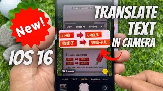 How to Translate Text in the Camera App on iPhone iOS16 [upl. by Skye828]