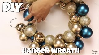 DIY Holiday Hanger Wreath [upl. by Mellie429]