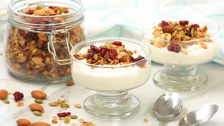 Healthy Homemade Granola  Easy MakeAhead Breakfast [upl. by Sufur349]