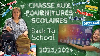 BACK TO SCHOOL 20242025  CHASSE AUX FOURNITURES SCOLAIRES pour Lina CM1 Manel CE2 et Massine MS [upl. by Anirbac]