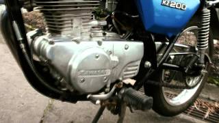 Kawasaki KZ200 Cold Start and Ride [upl. by Notnilk]