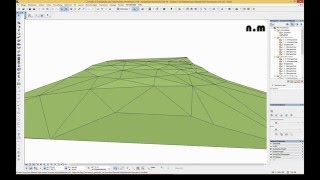 Archicad Tutorial 3DGeländemodel aus 2DHöhenlinien erzeugen [upl. by Sordnaxela]