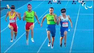 Mens 100m T11 Final  World Para Athletics European Championships  Paralympic Games [upl. by Caia517]