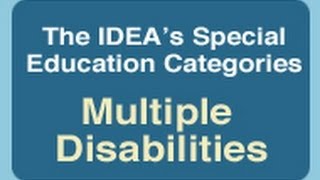 The IDEAs Special Education Categories Multiple Disabilities [upl. by Oneal]