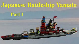 DIY Lego Japanese Battleship Yamato  Part 1  How to build with lego blocks DIY and TUTORIAL [upl. by Grenier]