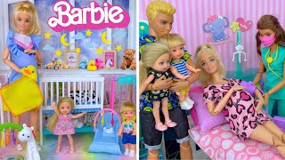 Barbie amp Ken Doll Family Baby Stories  New Nursery and Baby Arrival [upl. by Janeva]