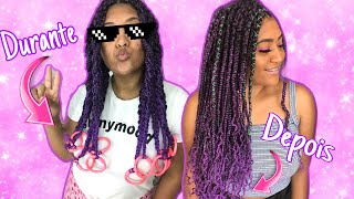 COMO CACHEAR AS PONTAS DAS BOX BRAIDS  SUPER FÁCIL [upl. by Slosberg]