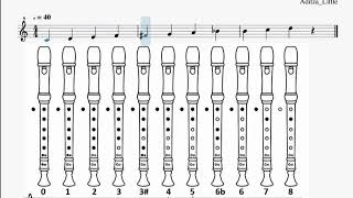 My easy Recorder fingering chart [upl. by Eem834]